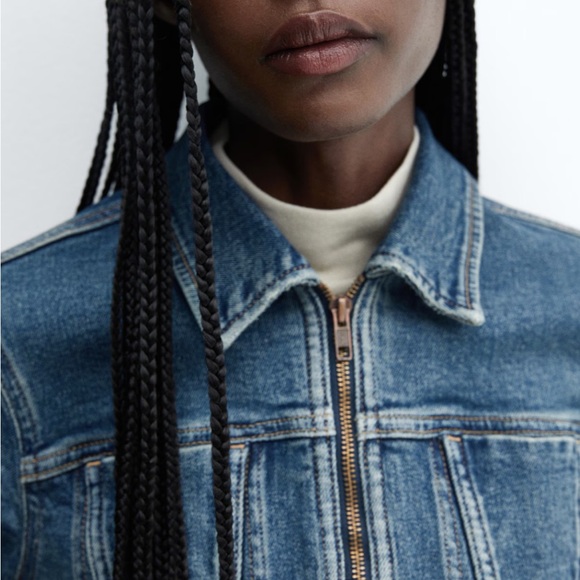 Denim Sherpa Collar Jacket - Picture 2 of 2